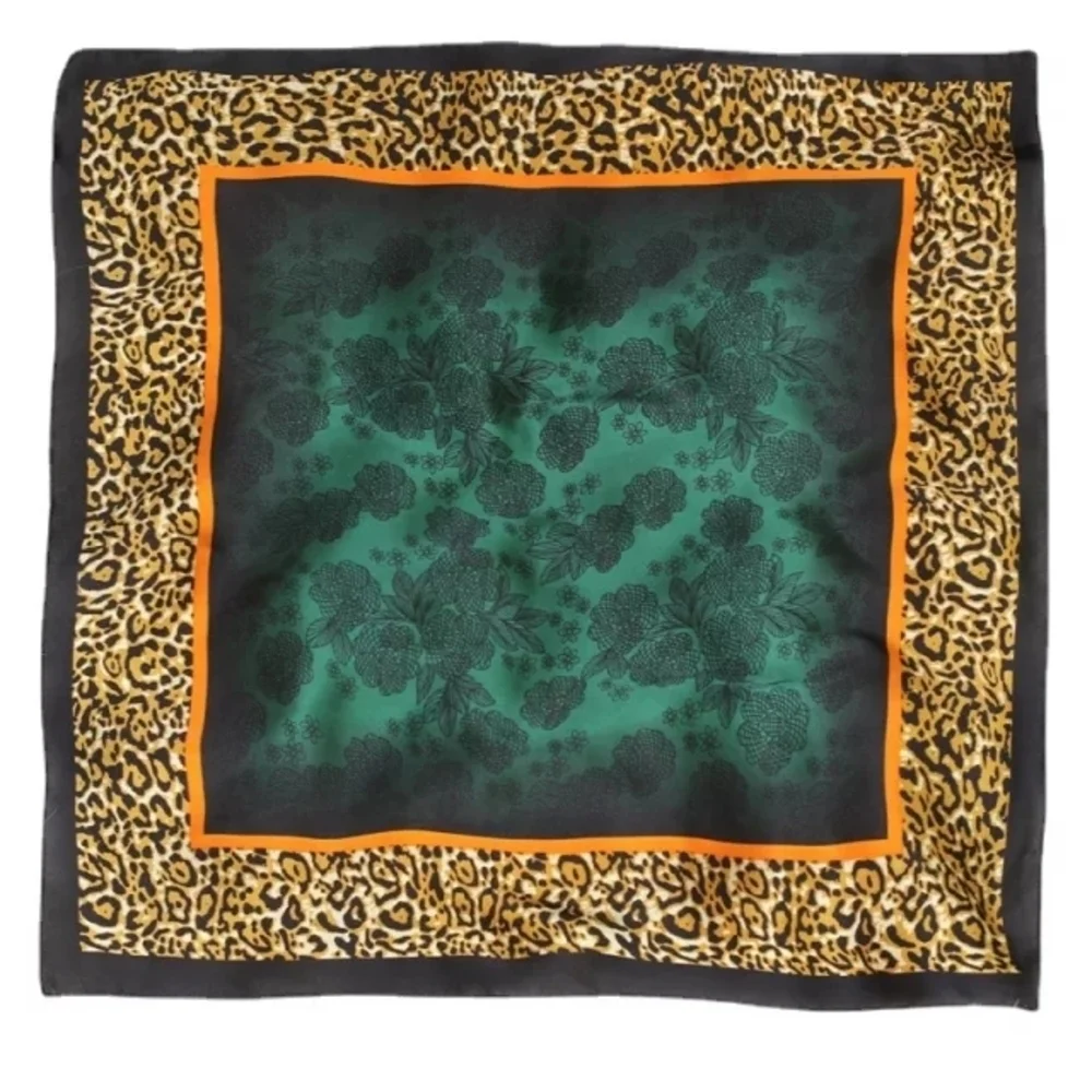 Miss Viviana Elegant Floral Silky Scarf 70cm